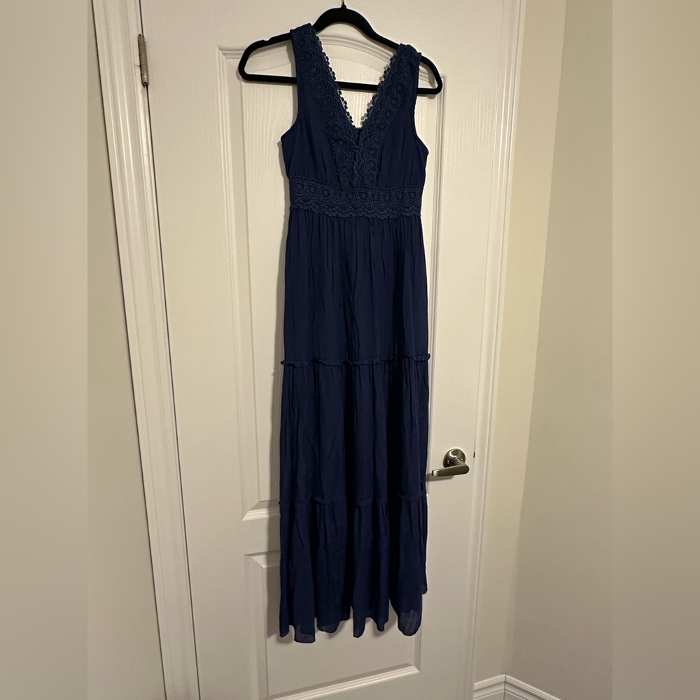Elegant Blue Maxi Dress